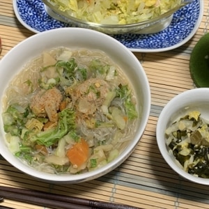 鶏つくねと白菜のうま煮